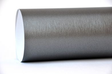 Q254 Gebrstete-Designfolie, Stahl metallic, dunkelgrau: 153 cm